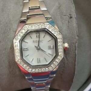 Relic Women's Silver Watch with Crystal Accents